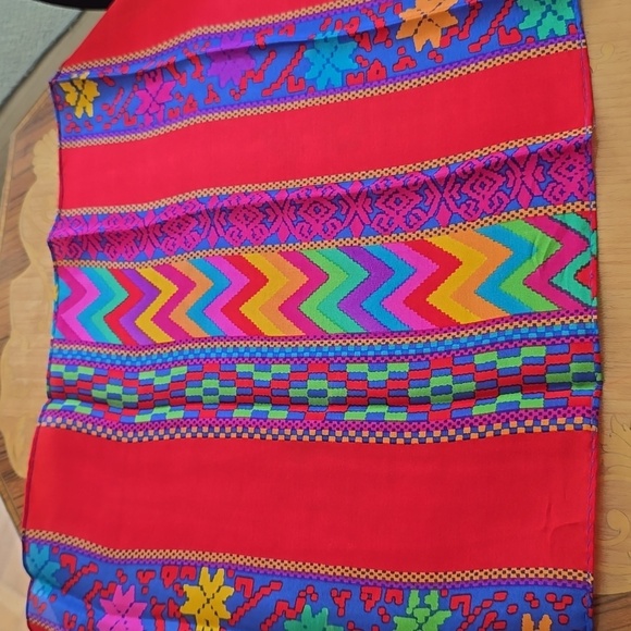 Colourful Patterned Vintage Scarf - Picture 3 of 6